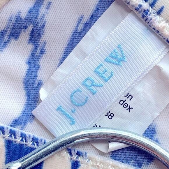 J. Crew Blue & White Underwire Bikini Top 34C – Sweetheart Halter EUC - Picture 10 of 15